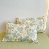 Brushed Washed Cotton Floral Bed Sheet Set