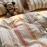 Modern Vertical Stripe Comfort Duvet Cover Bed Sheet Set