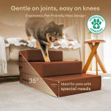 Waterproof Washable PU Leather Modular Multi-Level Pet Stairs