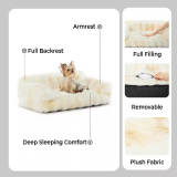Fluffy Plush Thickened Cozy Pet Calming Bed Dog Cat Sofa Bed