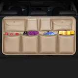 Practical Multi-Pocket Leather Waterproof Seat Back Car Storage Bag
