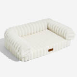 Cream Fluffy Comfort Orthopedic Dog and Cat Sofa Bed