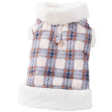 Plaid Fleece Pullover Dog Jacket - A Warm and Stylish Winter Jacket