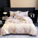 Elegant Oil Painting Style Floral Cotton Bed Sheet Set