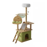 Classic Multifunctional Wooden Large Cat Tree with Cat House