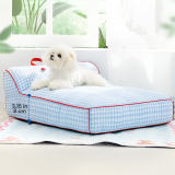 Checkerboard Breathable Scratch-resistant Spine Protection Dog Bed