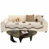 Vintage Chenille Irregular Patchwork Couch Cover