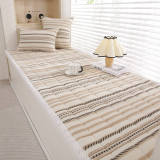 Cozy Chenille Striped Plush Sofa Protector Pet Mat Non-slip Couch Cover