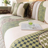 Floral Chic Sofa Decoration Protection Wave Edge Non-Slip Couch Cover