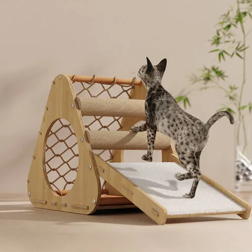 Durable Sisal Cat Scratching Board with Sloped Climbing Ramp