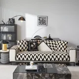 Modern Diamond Plush Sofa Decoration Non-Slip Couch Cover