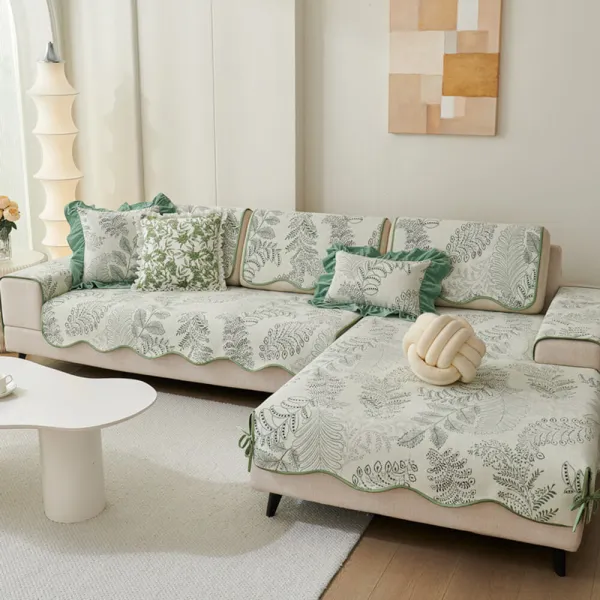 Emerald Wilderness Chenille Fabric Sofa Decoration Scratch-resistant Couch Cover