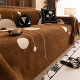 Modern Planet Cup Style Cat-Friendly Chenille Throw Couch Cover