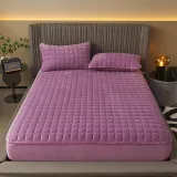 Plush Velvet Breathable Warm Fitted Sheet Mattress Cover