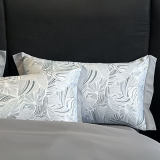 Light-Luxe Botanical Print Cooling Silky Duvet Cover Bed Sheet Set