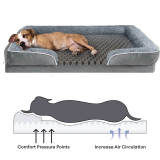 Detachable Waterproof Full Surround Support Orthopedic Dog Bed