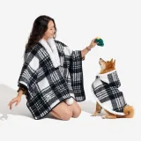 Classic Plaid Warmth Human & Dog Poncho - Festive Companions
