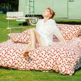 Funky Floral Playful Comfort Cotton Duvet Cover Bed Sheet Set