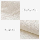 Pure Cotton Lace Trim Embossed Couch Cover