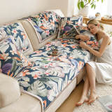 All-Season Cooling Pastoral Floral Couch Cover