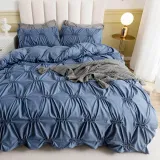 Elegant and Delicate Pintuck Bed Sheet Set