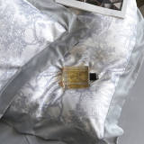 Nordic Floral Print Natural Ice Silk Washed Summer Bed Sheet Set