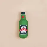 Funny Cute Plush Squeaky Dog Toys Beer and Drinks Chew Toys