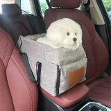 Non-Slip Detachable Contrast Color Cat & Dog Car Seat Bed