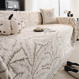 Palm Leaf Print Thickened Sofa Protection Multi-Purpose Throw Couch Cover
