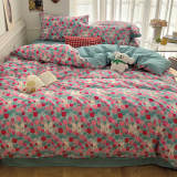 Breathable Cotton Floral Pattern Bed Sheet Set