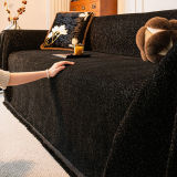 Chenille Starry Glitter Design with Fringe Trim Throw Couch Cover