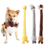 Long Neck Animal Squeaky Plush Dog Toy Interactive Chew Toy