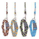 Reflective Weave Adjustable Anti Pull Dog Collar and Leash