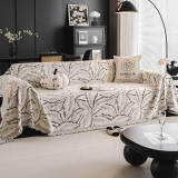 Palm Leaf Print Thickened Sofa Protection Multi-Purpose Throw Couch Cover
