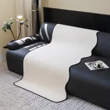 Waterproof Teddy Fleece Non-Slip Straight Couch Cover
