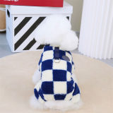 Checkered Fleece Dog Jacket – Bold Style and Warmth for Winter Walks