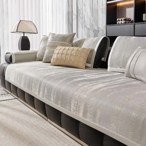 Flowing Cloud Pattern Ice Silk Durable Non-Slip Couch Cover