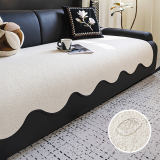 Waterproof Teddy Fleece Non-Slip Straight Couch Cover