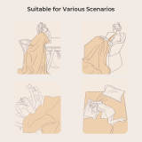 Cute Hand-Drawn Cat Pattern Reversible Chenille Throw Couch Cover
