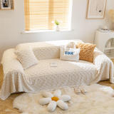Solid Colour Fleece Furniture Protector Couch Cover