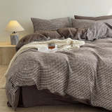 Minimalist Houndstooth Soft Cotton Bed Sheet Set