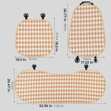 Classic Rhombus Color Matching Non-slip Front Car Seat Cover Full Set