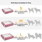 Classic Plaid Ergonomic Calming Dog Bed - Expandable＆Washable