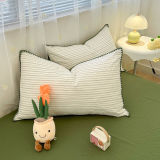 Striped Two-Tone Polyester Comfort Duvet Cover Bed Sheet Set