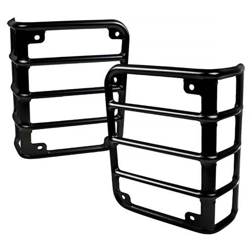 2007-2018 Jeep Wrangler JK Black Steel Euro Tail Light Guards