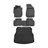 2012-2019 Nissan Versa Floor Mats & Cargo Liner Full Set All Weather Black