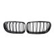 2009-2012 BMW 3 Series E90 E91 E92 E93 FL Front Kidney Grille M4 Style Gloss Black Dual Slat