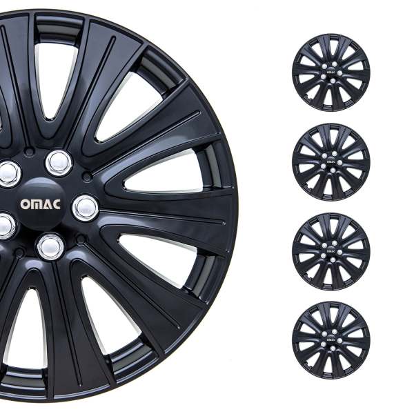 16 Hub Caps for Ford Transit 150 250 350 2015-2025 Black Silver Wheel Covers 4x