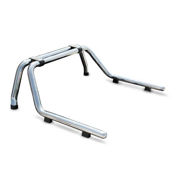 2005-2021 Nissan Frontier Sport Bar Truck Bed Chase Roll Bar Stainless Steel Silver