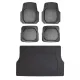 Chevrolet Suburban Semi-Custom fit Floor Mats & Cargo Liner Black 6Pcs